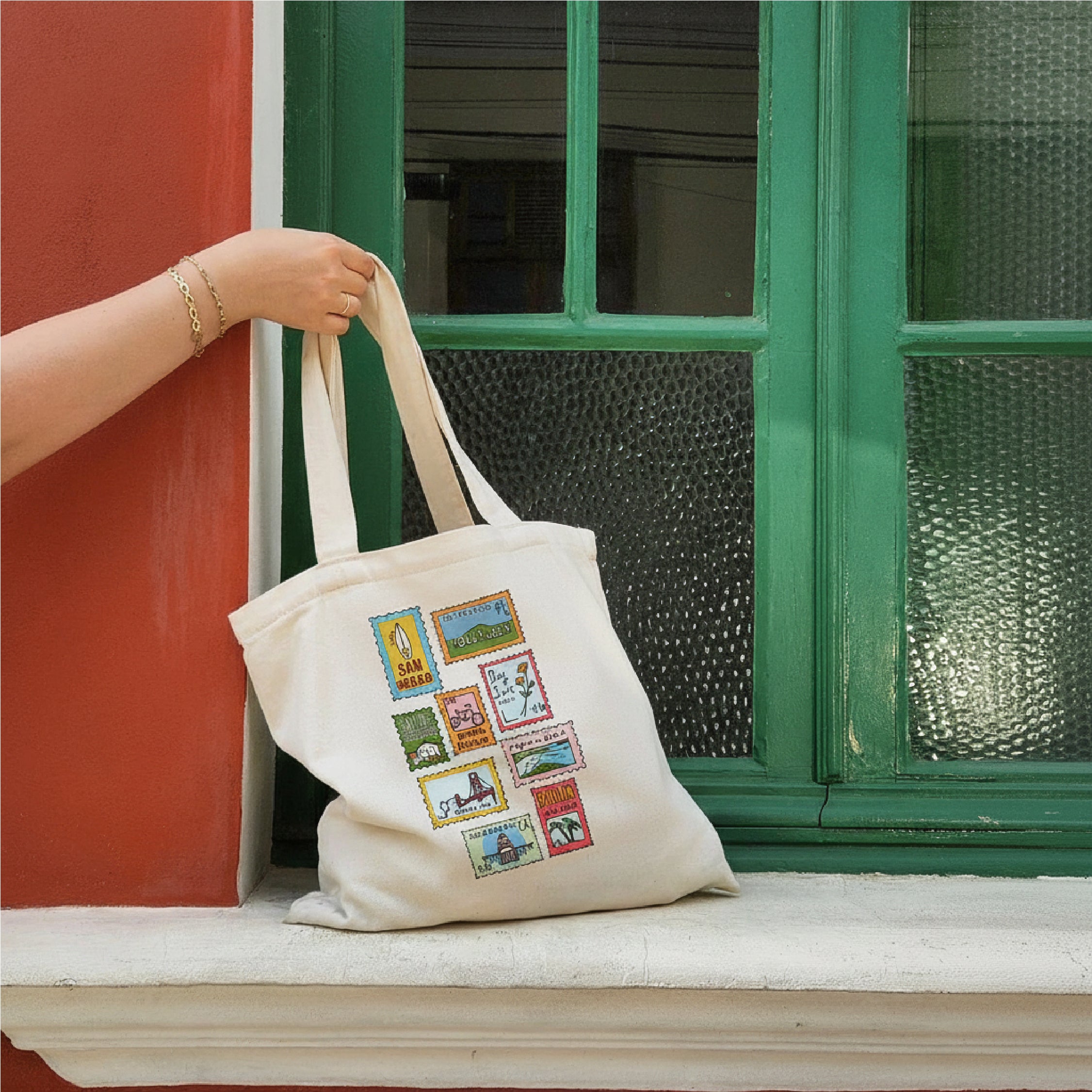 Stamps & Postcards - Tote