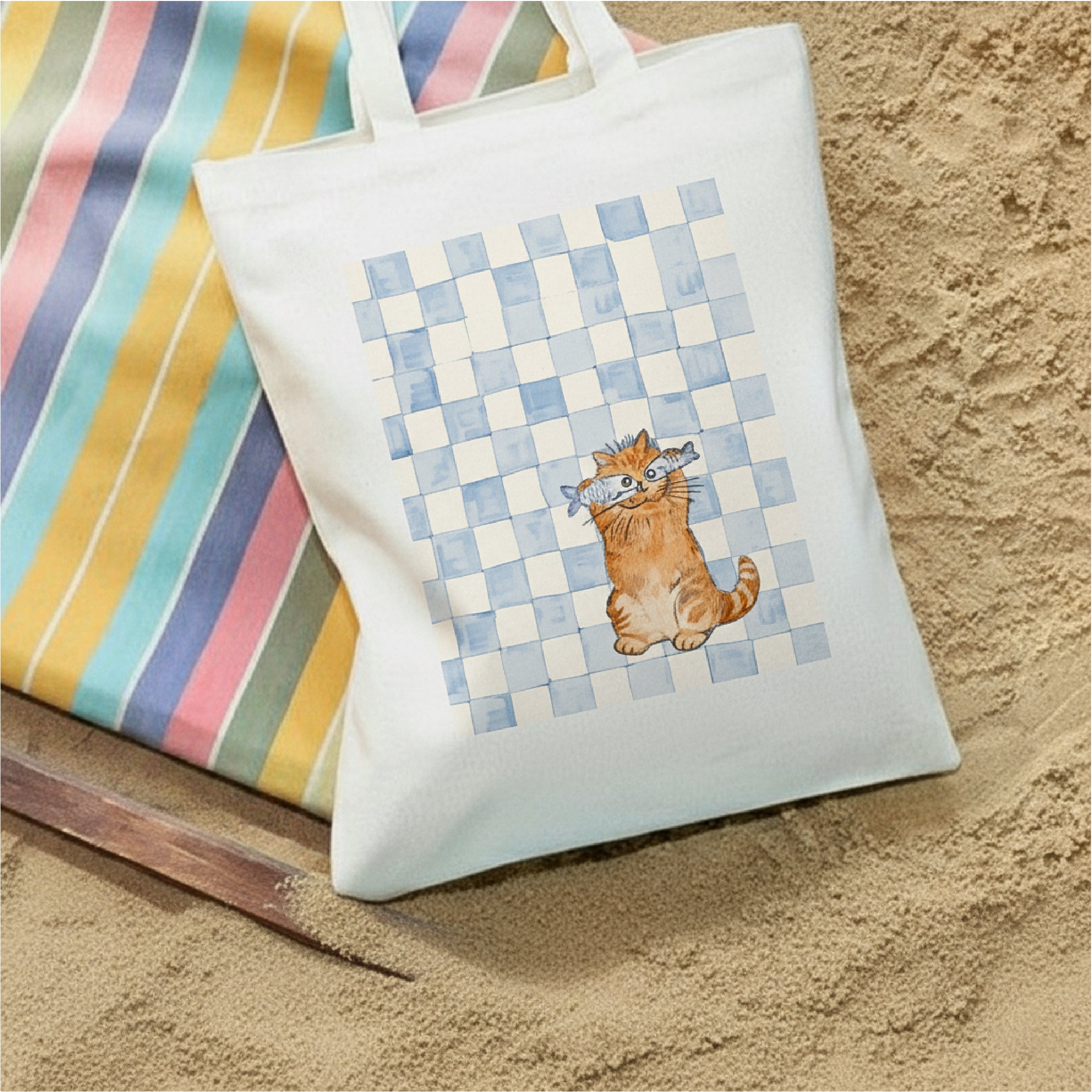 Cat with Fish Eyes - Tote