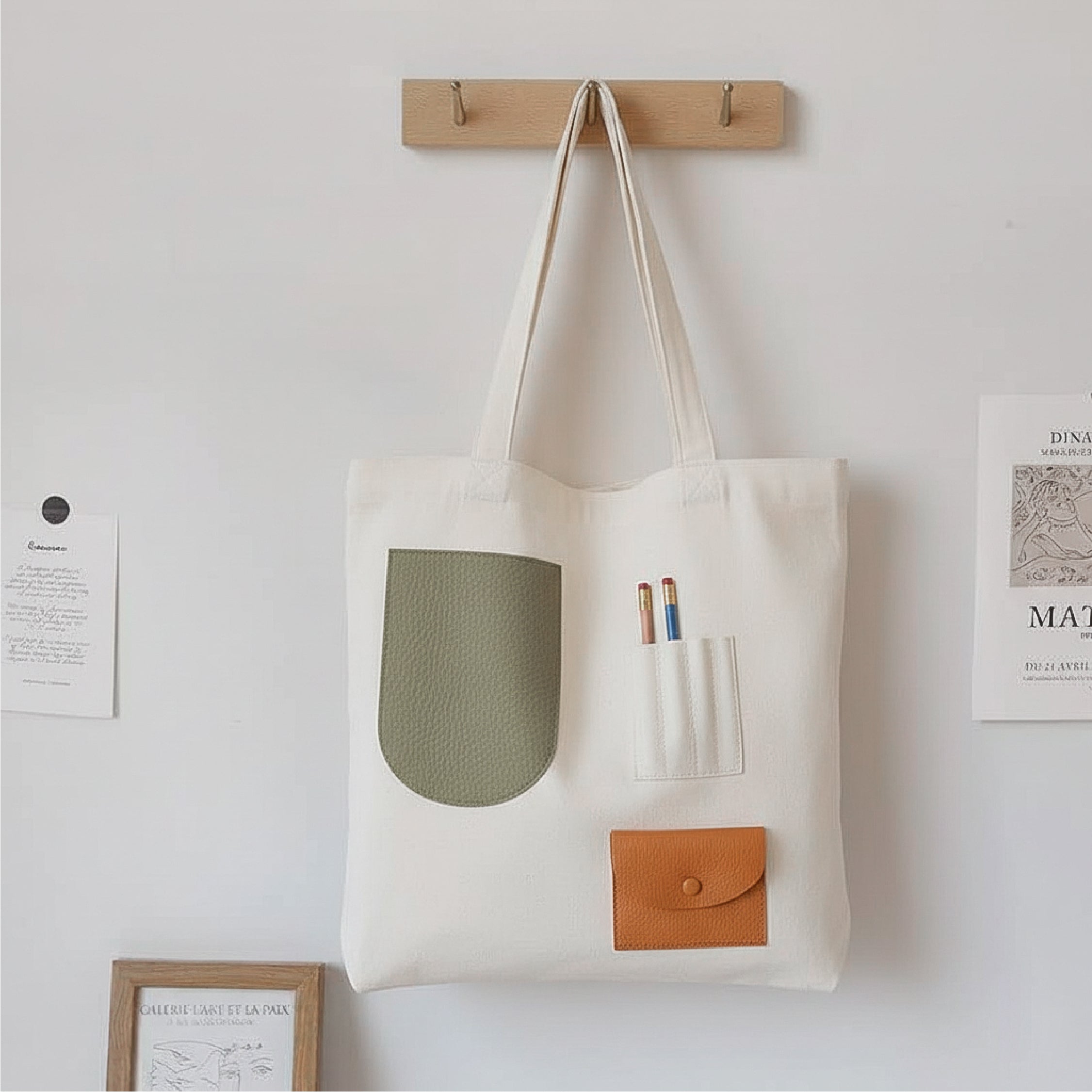Geometric White - Tote
